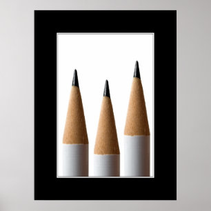 Affiche de trois crayons