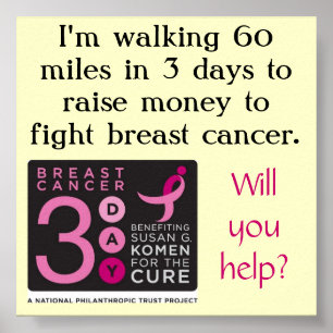 affiche de trois jours de collecte de fonds