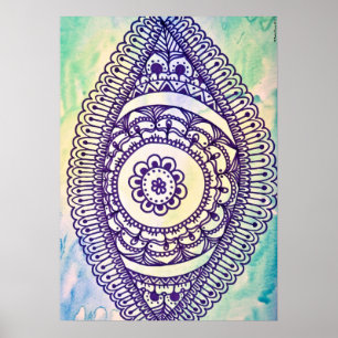 Affiche de troisième oeil de pastel par Megaflora