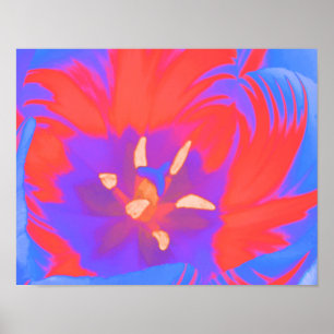 Affiche de tulipe fluorescente