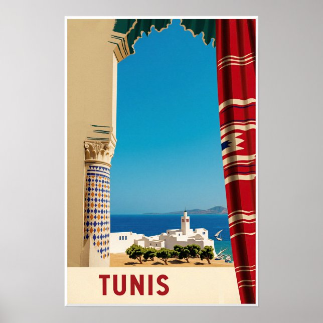 Affiche de Tunis, Tunisie (Devant)