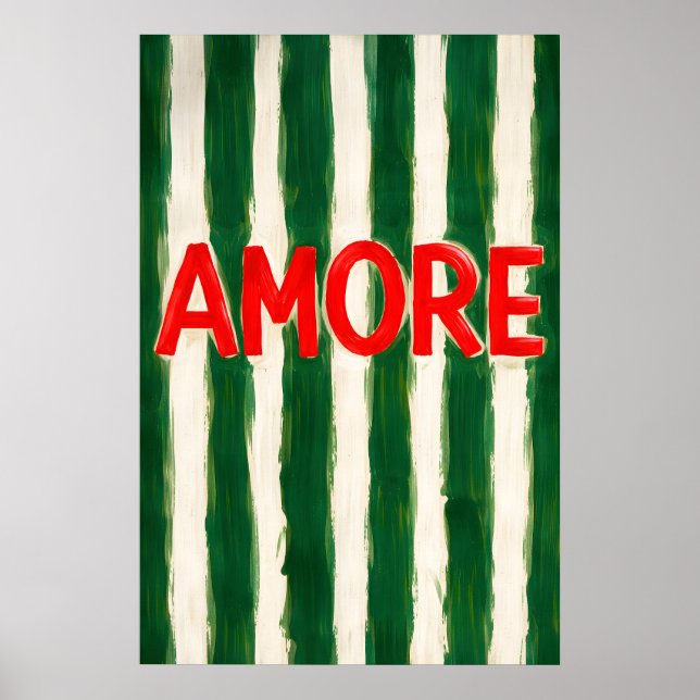 Affiche de typographie Amore, art mural de citatio (Devant)