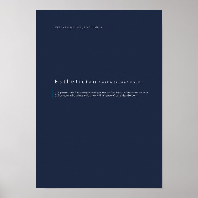Affiche de typographie Cuisine Noms (Devant)