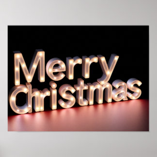 Affiche de typographie de luxe Joyeux Noël Papier