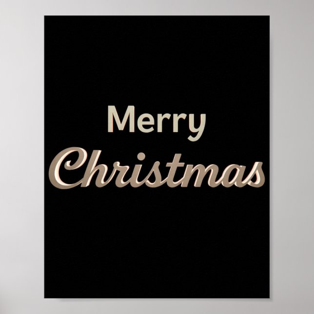 Affiche de typographie de luxe pour Noël 01 (Devant)