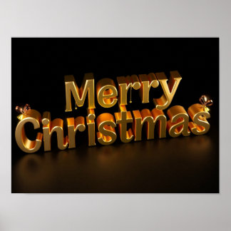 Affiche de typographie de luxe pour un joyeux Noël