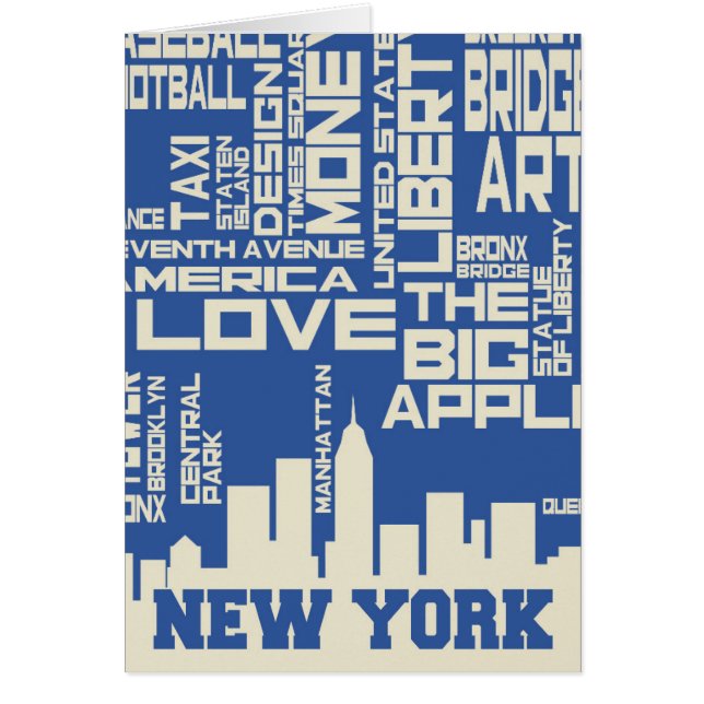 Affiche de typographie de New York City (Devant)