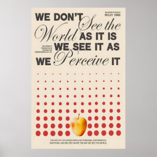 Affiche de typographie de perception Impression d'