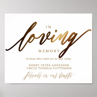 Affiche de typographie de script élégant en or