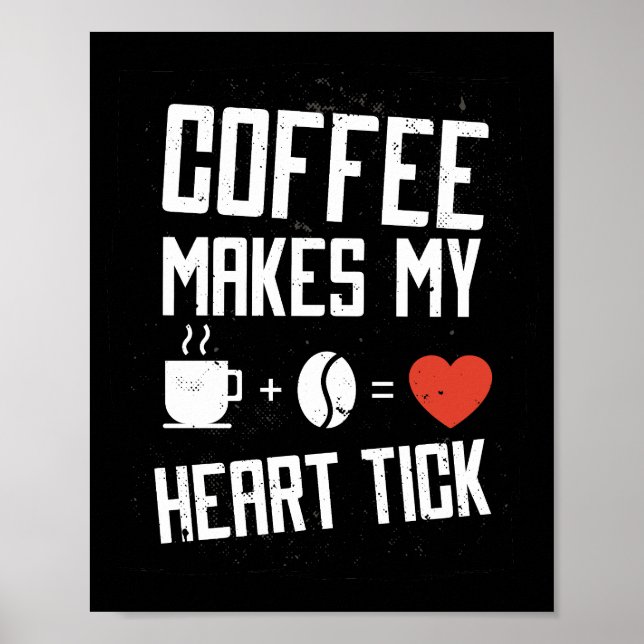 Affiche de typographie graphique « Le café fait ba (Devant)