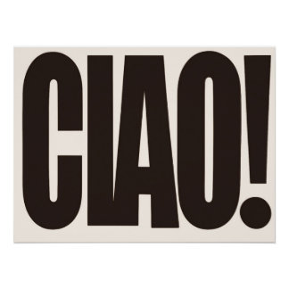 Affiche de typographie rétro minimaliste -CIAO!