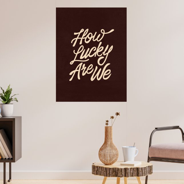 Affiche de typographie rétro "Quelle chance nous a (Salon 3)