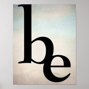affiche de typographie sur l'aquarelle gris et ble