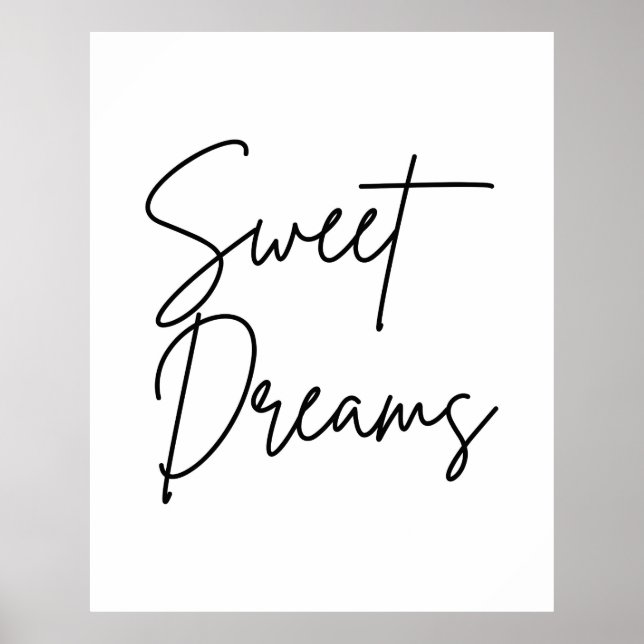 Affiche de typographie Sweet Dreams (Devant)