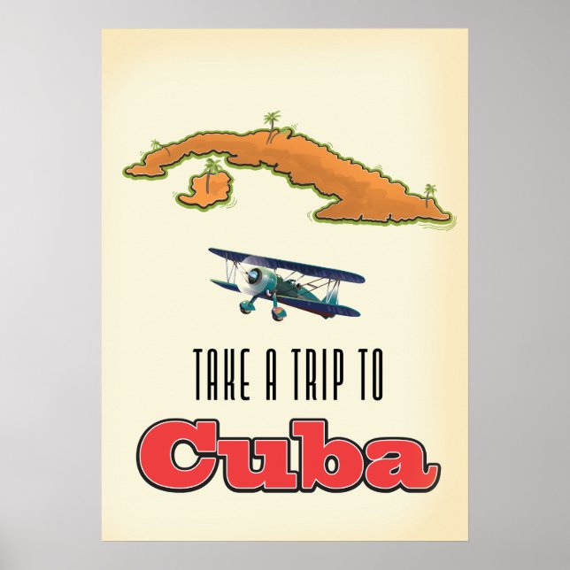 Affiche de vacances à Cuba (Devant)