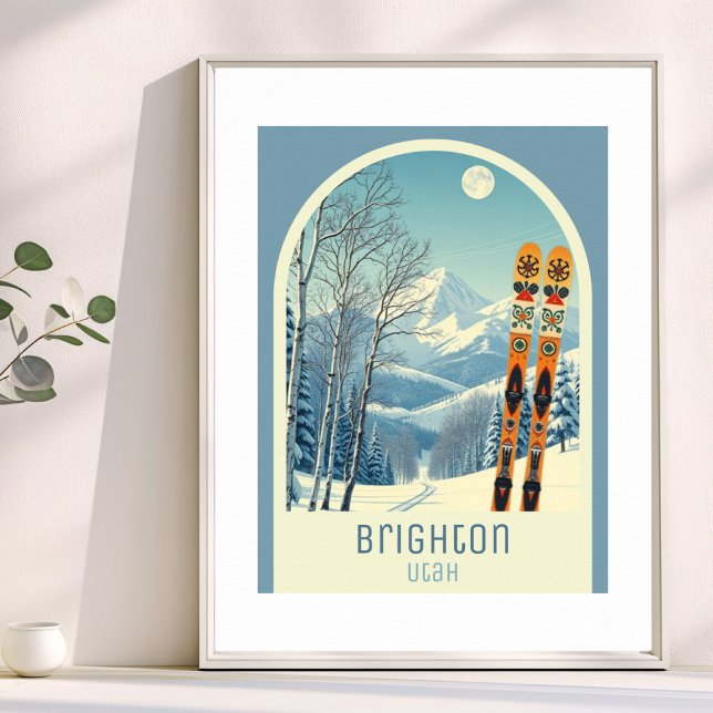 Affiche de vacances à la station de ski de Brighto (Créateur téléchargé)