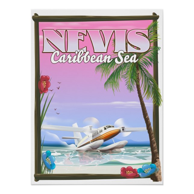 Affiche de vacances à Niévès. (Devant)