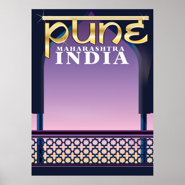 Affiche de vacances à Pune, Maharashtra Inde (Devant)