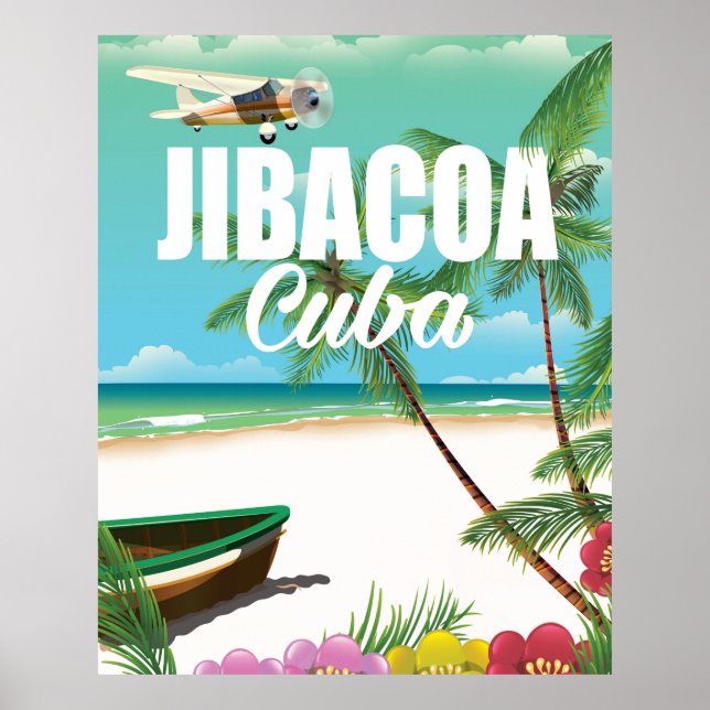 Affiche de vacances de la plage de Jibacoa (Devant)