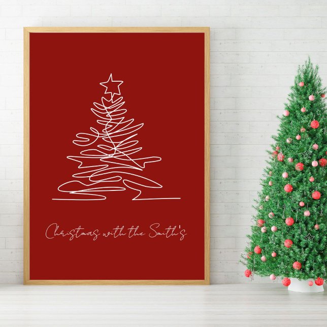Affiche de vacances de Noël pour famille avec arbr (Créateur téléchargé)