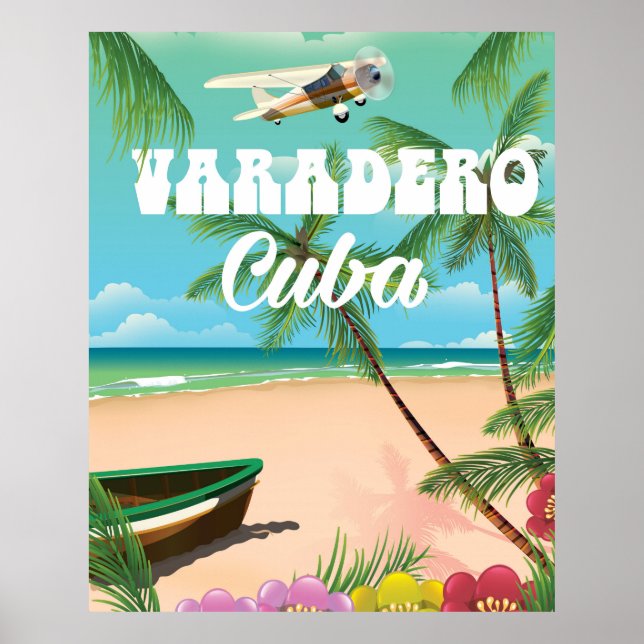 Affiche de vacances de plage cubaine à Varadero (Devant)