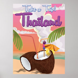 Affiche de vacances de plage de la Thaïlande