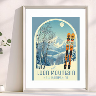 Affiche de vacances de ski à Loon Mountain New Ham