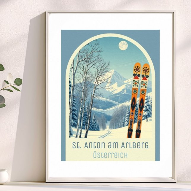 Affiche de vacances de ski à St. Anton am Arlberg  (Créateur téléchargé)