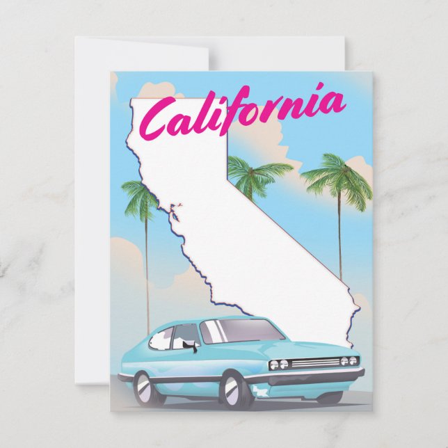 Affiche de vacances de style vintage californien (Devant)
