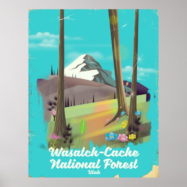 Affiche de vacances de Wasatch Cache National Fore (Devant)