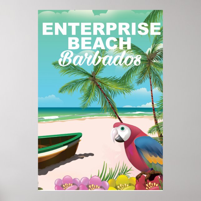 Affiche de vacances d'Enterprise Beach Barbade (Devant)