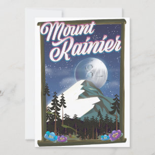 Affiche de vacances du Mont Rainier.