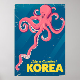 Affiche de vacances en Corée