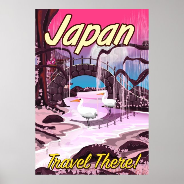 affiche de vacances jardins dessin animé Japon (Devant)