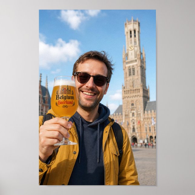 Affiche de vacances pour dégustation de bières à B (Devant)