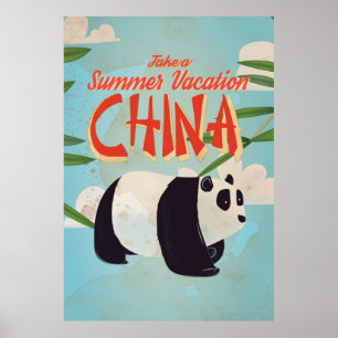 Affiche de vacances vintage en Chine