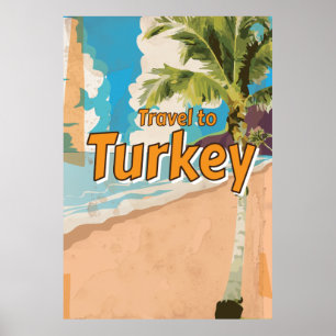 Affiche de vacances vintage en Turquie