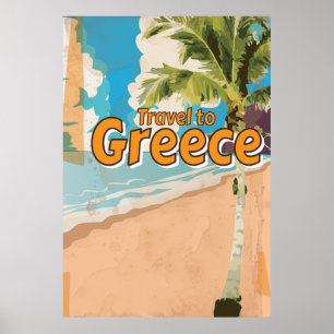 Affiche de vacances vintage Grèce