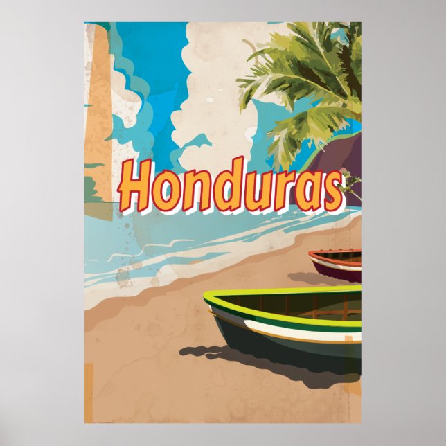Affiche de vacances vintage Honduras (Devant)