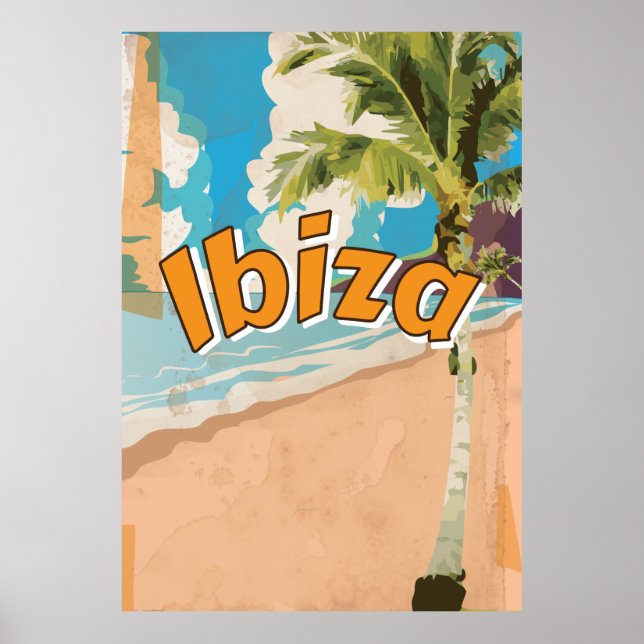 Affiche de vacances vintage Ibiza (Devant)