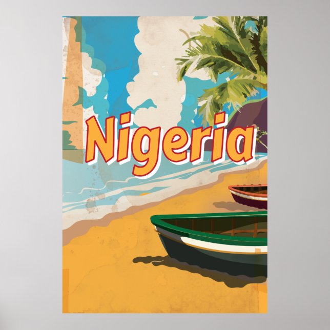 Affiche de vacances vintage Nigeria (Devant)
