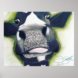 Affiche de vache à MOO d'amusement