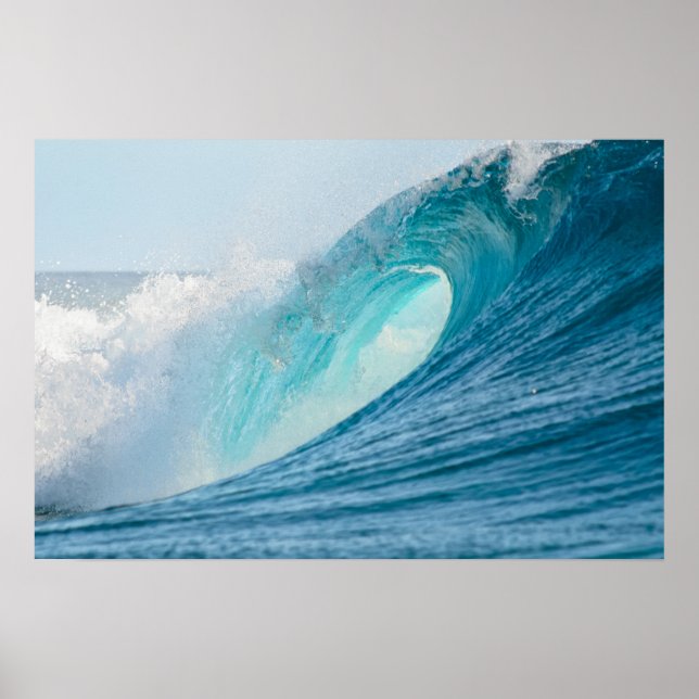 Affiche de vague déferlante de surf (Devant)
