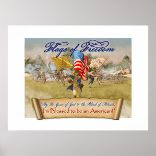 Affiche de valeur "3 drapeaux de la liberté"