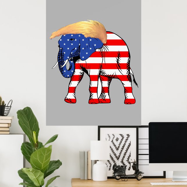 Affiche de valeur d'éléphant de mauvais cheveux de (Bureau à domicile)