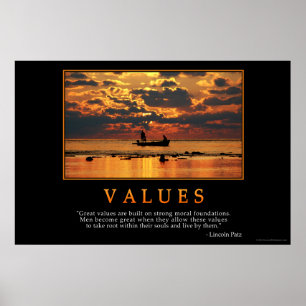 Affiche de valeurs