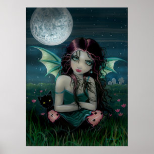 Affiche de vampire fée et chat de mauvais augure