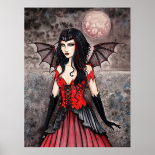 Affiche de vampire gothique fée art
