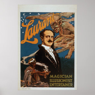 Affiche de VAUDEVILLE d'illusionniste de magicien