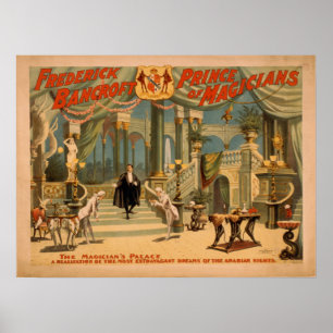 Affiche de VAUDEVILLE d'illusionniste de magicien